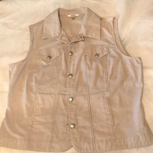 Alia pinstriped vest.